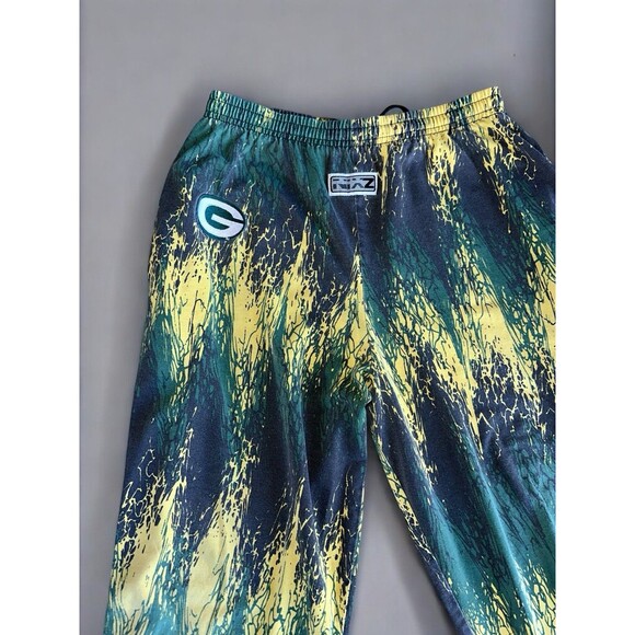 Vintage NIXZ Greenbay Packers Zubaz Pant 90s NFL Football Mens XL - Picture 1 of 8